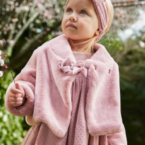 abel & lula παιδικό παλτό γούνα 5802 ροζ - Image 4