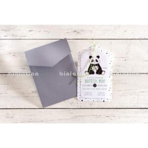 ΠΡΟΣΚΛΗΤΗΡΙΟ ΒΑΠΤΙΣΗΣ BINIATIAN PANDA 5393 - Image 1