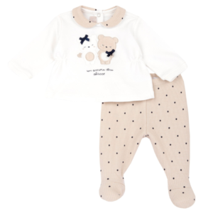 CHICCO NEW BORN ΣΕΤ ΜΠΛΟΥΖΑ ΠΑΝΤΕΛΟΝΙ ΒΑΜΒΑΚΕΡΟ ΜΠΕΖ ΜΠΛΕ 75960 - Image 1