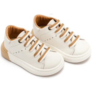 BABYWALKER ΔΕΤΟ SNEAKER ΜΕ ΔΙΧΡΩΜΟ ΚΟΡΔΟΝΙ EXC5294 ΛΕΥΚΟ ΜΠΕΖ - Image 1