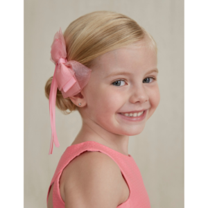 ABEL & LULA Παιδικό Τσιμπιδάκι διπλός φιόγκος ροζ 5401 - Image 1