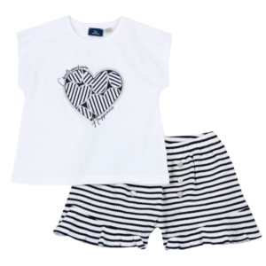 CHICCO ΣΕΤ ΜΠΛΟΥΖΑ ΚΟΝΤΟ ΠΑΝΤΕΛΟΝΙ ΚΑΡΔΙΑ ΜΠΛΕ 75994 - Image 1